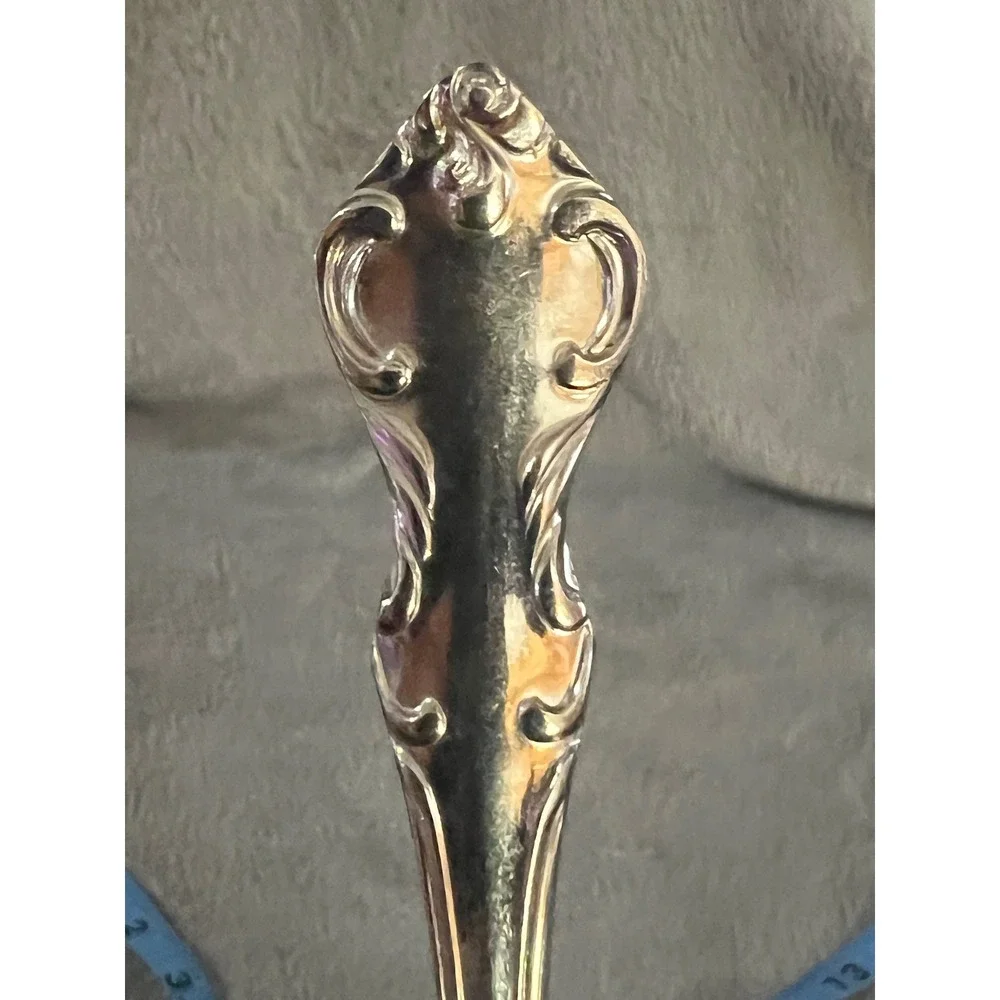 Vintage Eldan Japan Rococo‎ Style Stainless Serving Spoons Set of 4 Ornate 8in